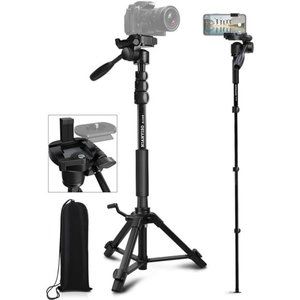 Camera Tripod 69 Inch, Patented 3-Way Swivel Portable Phone Tripod Professional